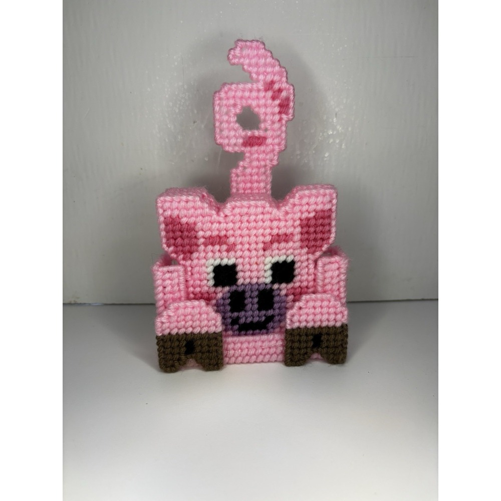 🐷Coasters Pals Pink‎ Pig - Plastic Canvas - Homemade- Comes With Holder